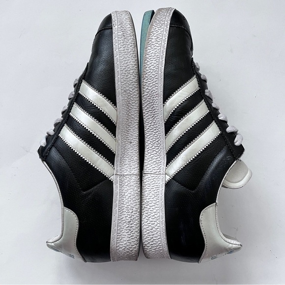 Men’s Vintage Y2K Gazalle 2006 Black Leather Soccer Sneakers Size 8.5 - Picture 9 of 16